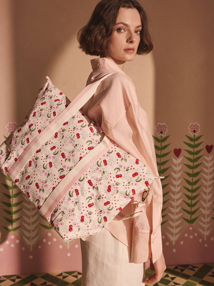 Cath Kidston Ecru Cherries Overnight Bag - Image 2 of 9 Cath Kidston Ecru Cherries Overnight Bag - Image 2 of 9