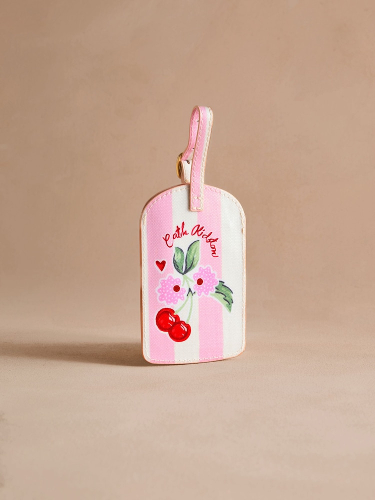 Cath Kidston Pink Stripe Luggage Tag - Image 1 of 3