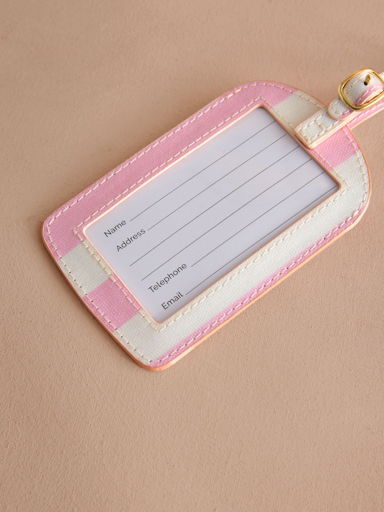 Cath Kidston Pink Stripe Luggage Tag - Image 3 of 3