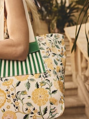 Cath Kidston Yellow Strawberry Garden Large 100% Cotton Tote Bag - Image 8 of 12