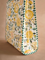 Cath Kidston Yellow Strawberry Garden Quilted Book Bag - Image 10 of 10
