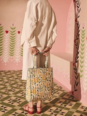 Cath Kidston Yellow Strawberry Garden Quilted Book Bag - Image 2 of 10