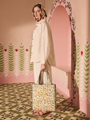 Cath Kidston Yellow Strawberry Garden Quilted Book Bag - Image 3 of 10