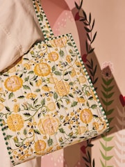 Cath Kidston Yellow Strawberry Garden Quilted Book Bag - Image 4 of 10