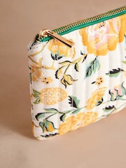 Cath Kidston Yellow Strawberry 100% Cotton Quilted Pouch - Image 2 of 3