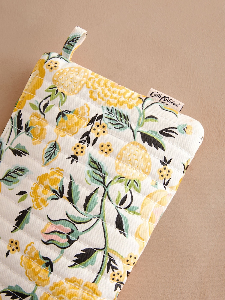 Cath Kidston Yellow Strawberry 100% Cotton Quilted Pouch - Image 3 of 3