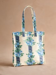Cath Kidston Navy Garden Stripe Large Book Bag - Image 4 of 6
