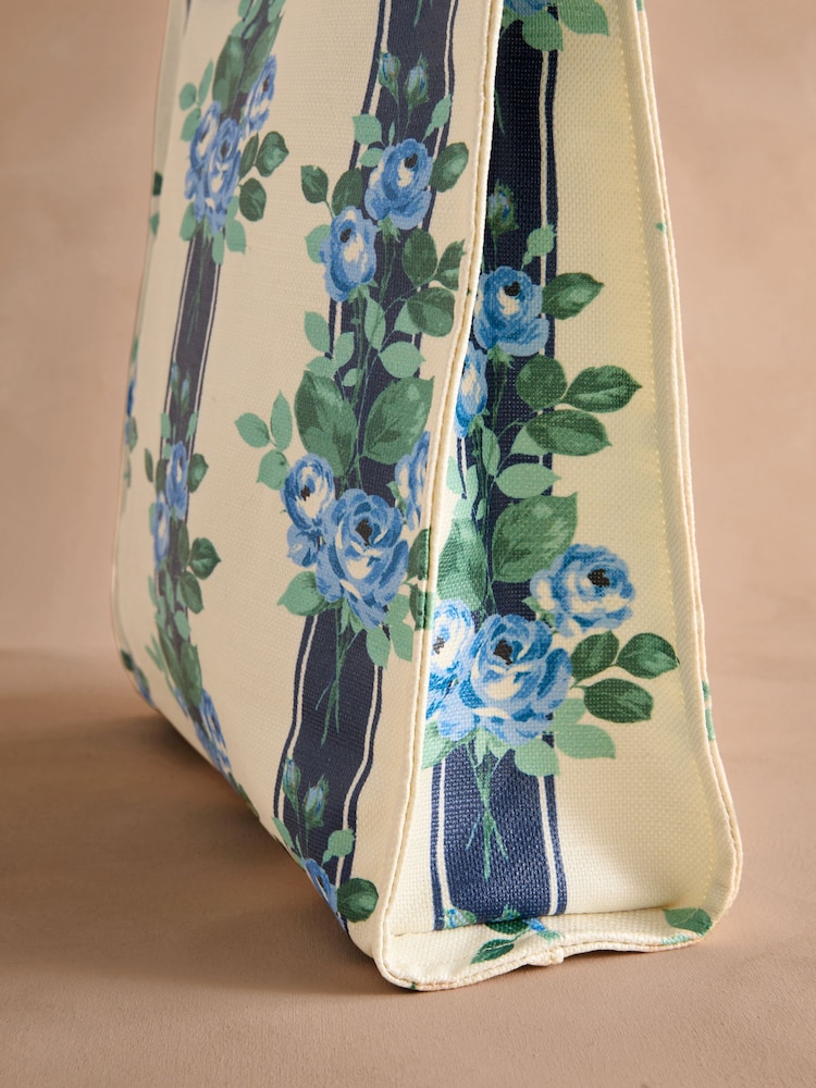 Cath Kidston Navy Garden Stripe Large Book Bag - Image 6 of 6