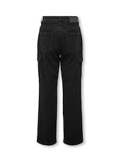 ONLY KIDS Black Cargo Straight Leg Jeans - Image 2 of 2