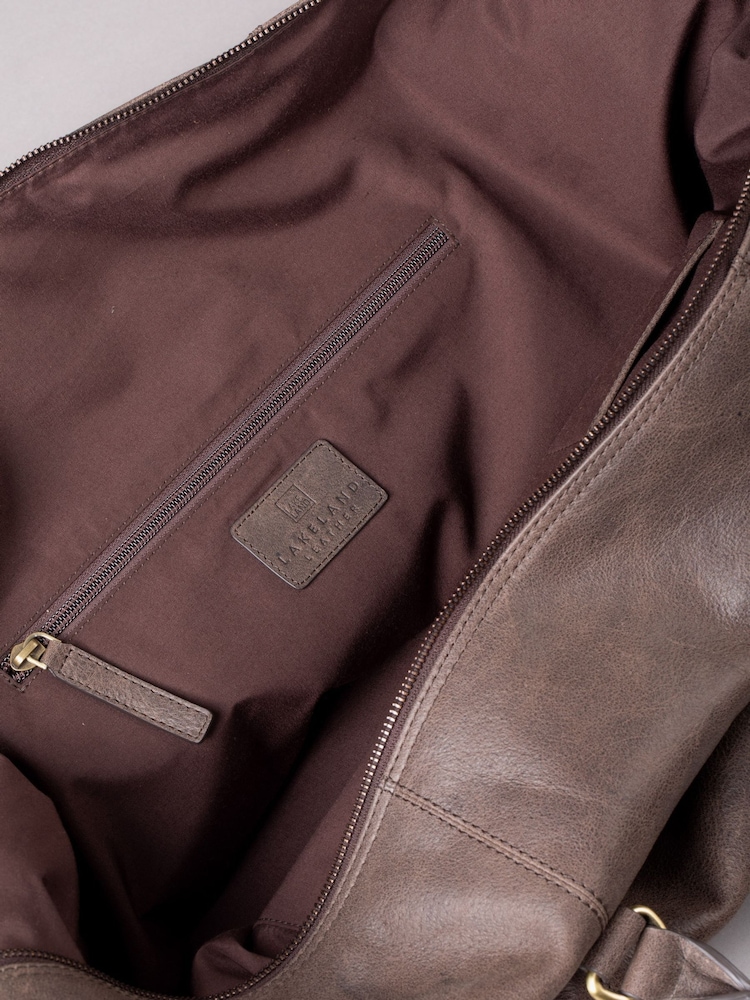 Lakeland Leather Brown Large Hutton Holdall - Image 7 of 7