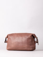 Lakeland Leather Brown Hutton Wash Bag - Image 1 of 5