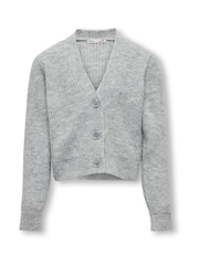 siva - ONLY KIDS Grey Button Up pletena jopa - Slika 1 iz 2