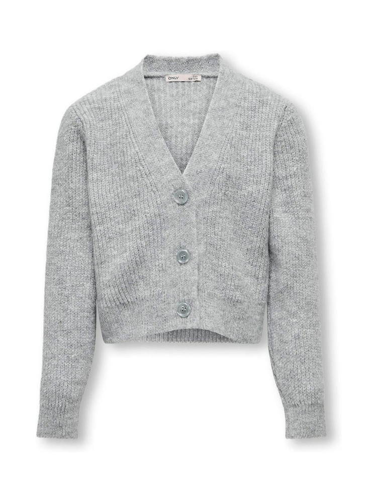 ONLY KIDS Grey Button Up Cardigan - Image 1 of 2 ONLY KIDS Grey Button Up Cardigan - Image 1 of 2