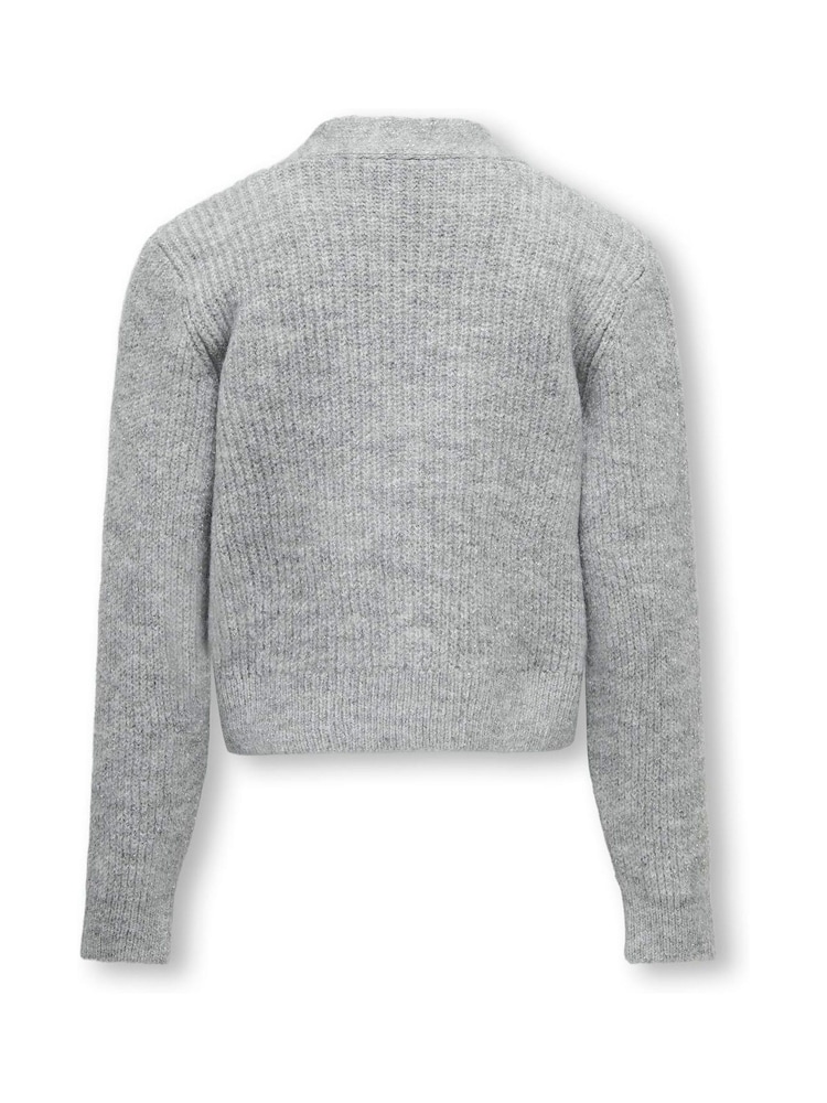 ONLY KIDS Grey Button Up Cardigan - Image 2 of 2 ONLY KIDS Grey Button Up Cardigan - Image 2 of 2