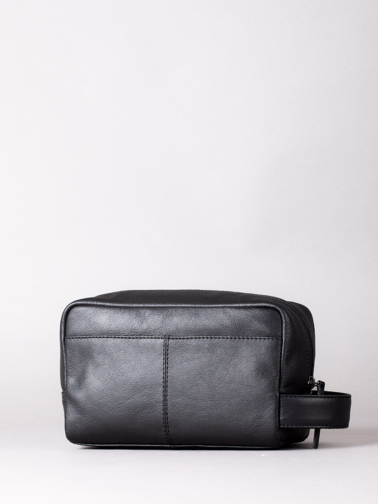 Lakeland Leather Black Shoregill Wash Bag - Image 1 of 5