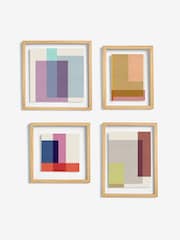 Set of 4 Multi Floating Abstract Wall Art - Image 4 of 5