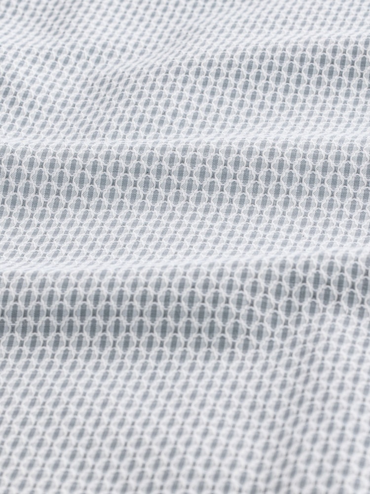 Seafoam Green Regular Fit Textured Short Sleeve Smart Shirt - Image 3 of 3