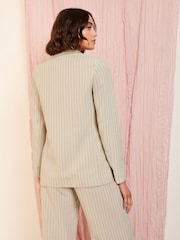 Friends Like These Cream Single Breasted Linen Blend Tailored Blazer - Image 5 of 5