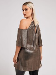 Топ с цепочками из фольги Yours Curve London - Image 3 of 6