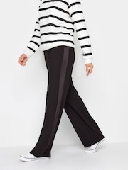 Long Tall Sally Black Wide Leg Tuxedo Trousers - Image 1 of 4