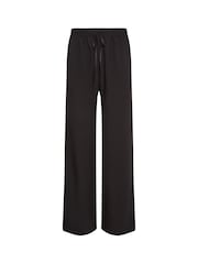Long Tall Sally Black Wide Leg Tuxedo Trousers - Image 3 of 4