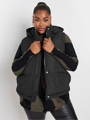 Yours Curve Black 5In1 Padded Coat - Image 5 of 6