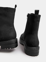 Yours Curve Black Wide Fit Lace Boots - Image 4 of 5