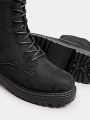 Yours Curve Black Wide Fit Lace Boots - Image 5 of 5