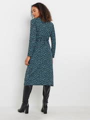 M&Co Blue Animal Print Jersey Dress - Image 3 of 5