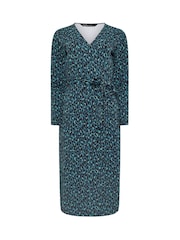 M&Co Blue Animal Print Jersey Dress - Image 5 of 5