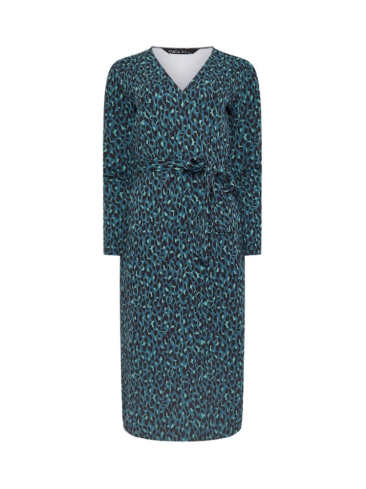 M&Co Blue Animal Print Jersey Dress - Image 5 of 5
