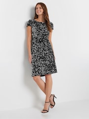 M&Co Silver Sequin Velvet Shift Dress - Image 2 of 5