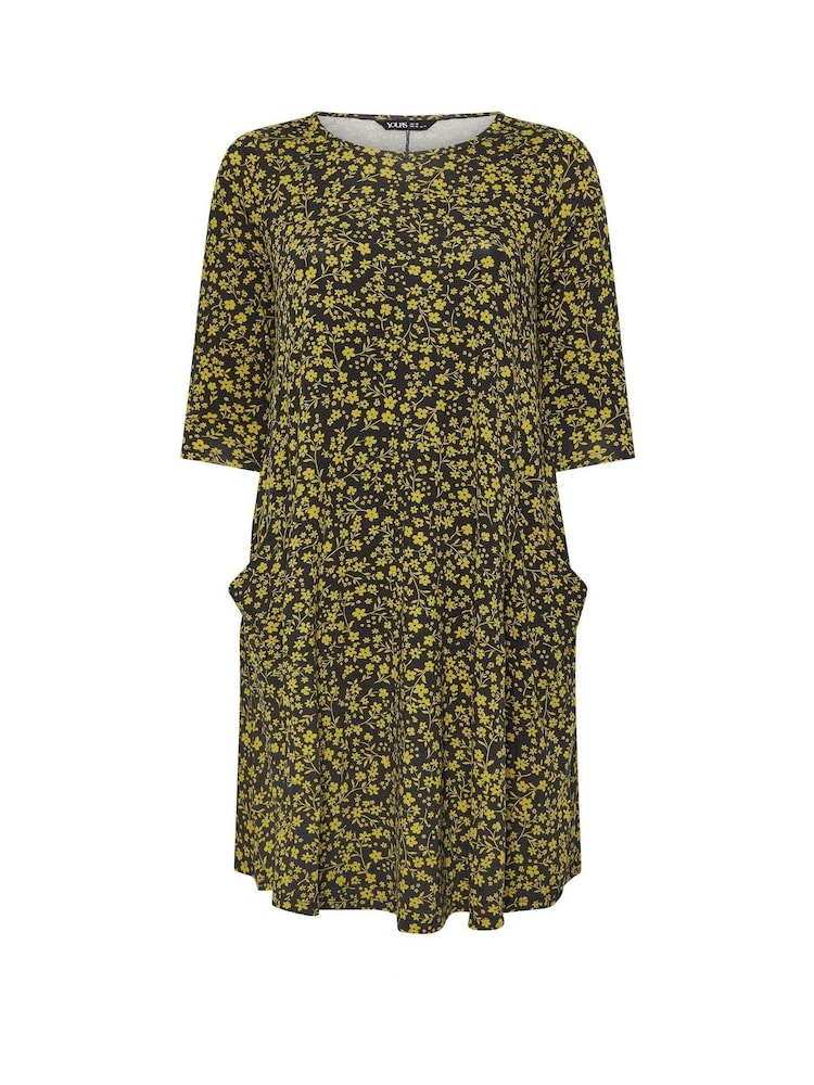 Vestido con estampado floral y bolsillos de Yours Curve - Imagen 5 de 5 Vestido con estampado floral y bolsillos de Yours Curve - Imagen 5 de 5
