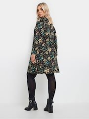 Yours Curve Black Shirred Panel Tea Dress - Image 4 of 5