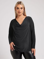 Yours Curve London Wasserfall-Top mit Diamante-Besatz - Bild 1 von 5
