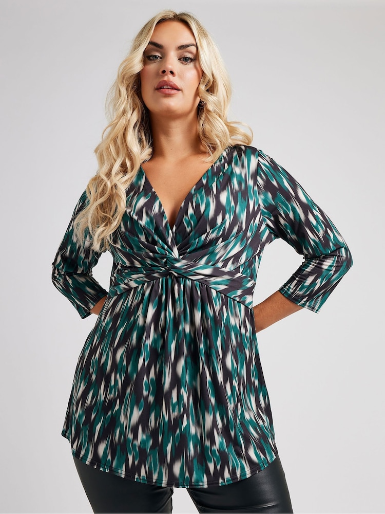 Yours Curve London Oberteil mit Knotendetail vorne - Bild 1 von 5 Yours Curve London Oberteil mit Knotendetail vorne - Bild 1 von 5