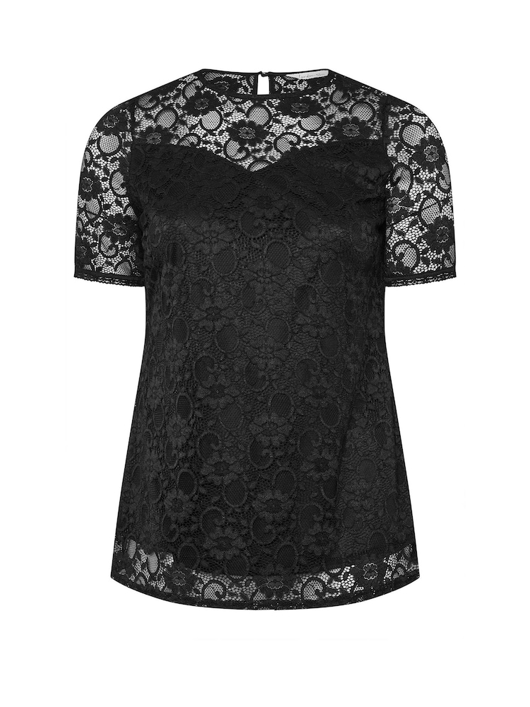 Yours Curve London Lace Sweetheart Top - Image 5 of 5