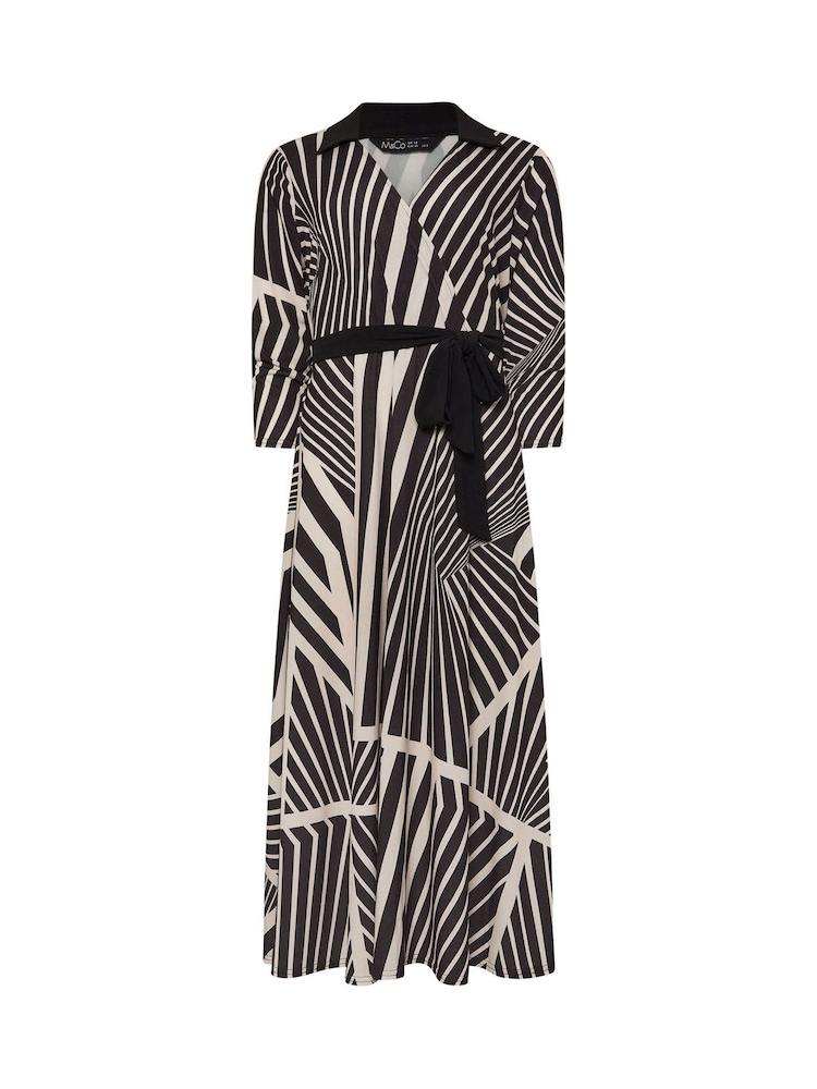 M&Co Abstract Print Wrap Dress - Bild 5 von 5 M&Co Abstract Print Wrap Dress - Bild 5 von 5