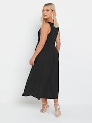 Yours Curve Black Pinafore Square Neck Midaxi Dress - Image 3 of 5