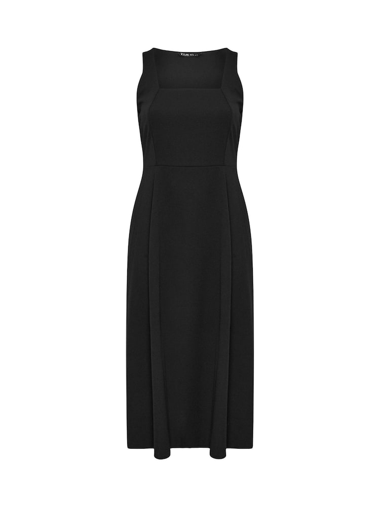 Yours Curve Black Pinafore Square Neck Midaxi Dress - Image 5 of 5