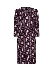 Yours Curve Red Long Sleeve Printed Dress - Image 5 of 5