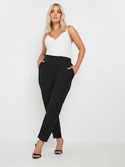 Yours Curve Darted Waist Tapered Trousers - Imagen 2 de 5
