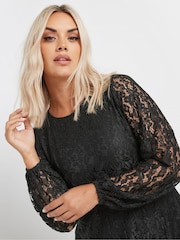 Yours Curve Black Lace Maxi Dress - Image 2 of 5