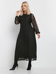 Yours Curve Black Lace Maxi Dress - Image 3 of 5