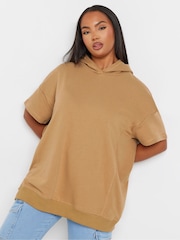 Yours Curve Natural 100% Cotton Oversized Hoodie - Image 1 of 5