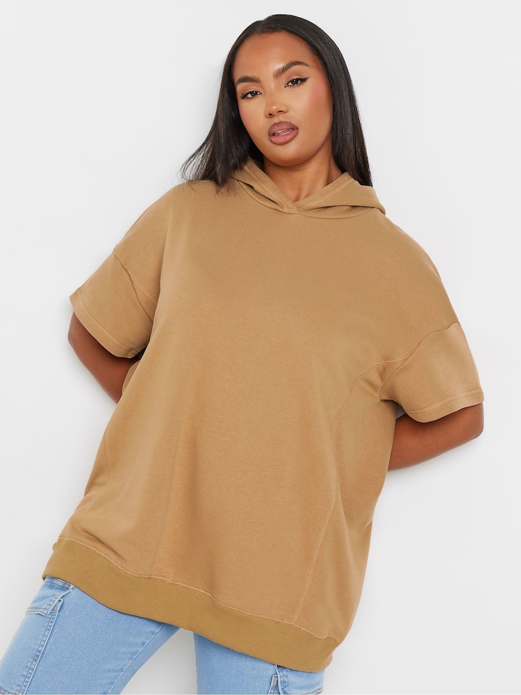 Yours Curve Natural 100% Cotton Oversized Hoodie - Image 1 of 5