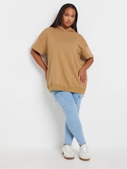 Yours Curve Natural 100% Cotton Oversized Hoodie - Image 2 of 5