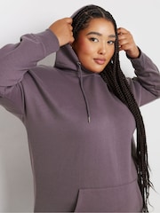 Yours Curve Purple Overhead Hoodie - Image 4 of 5