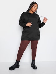 Yours Curve Black Overhead Hoodie - Image 1 of 5