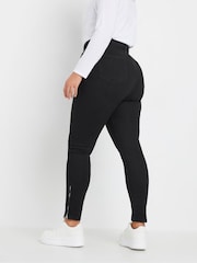 Yours Curve Black AVA Jeans With Zip Hem - Image 3 of 6